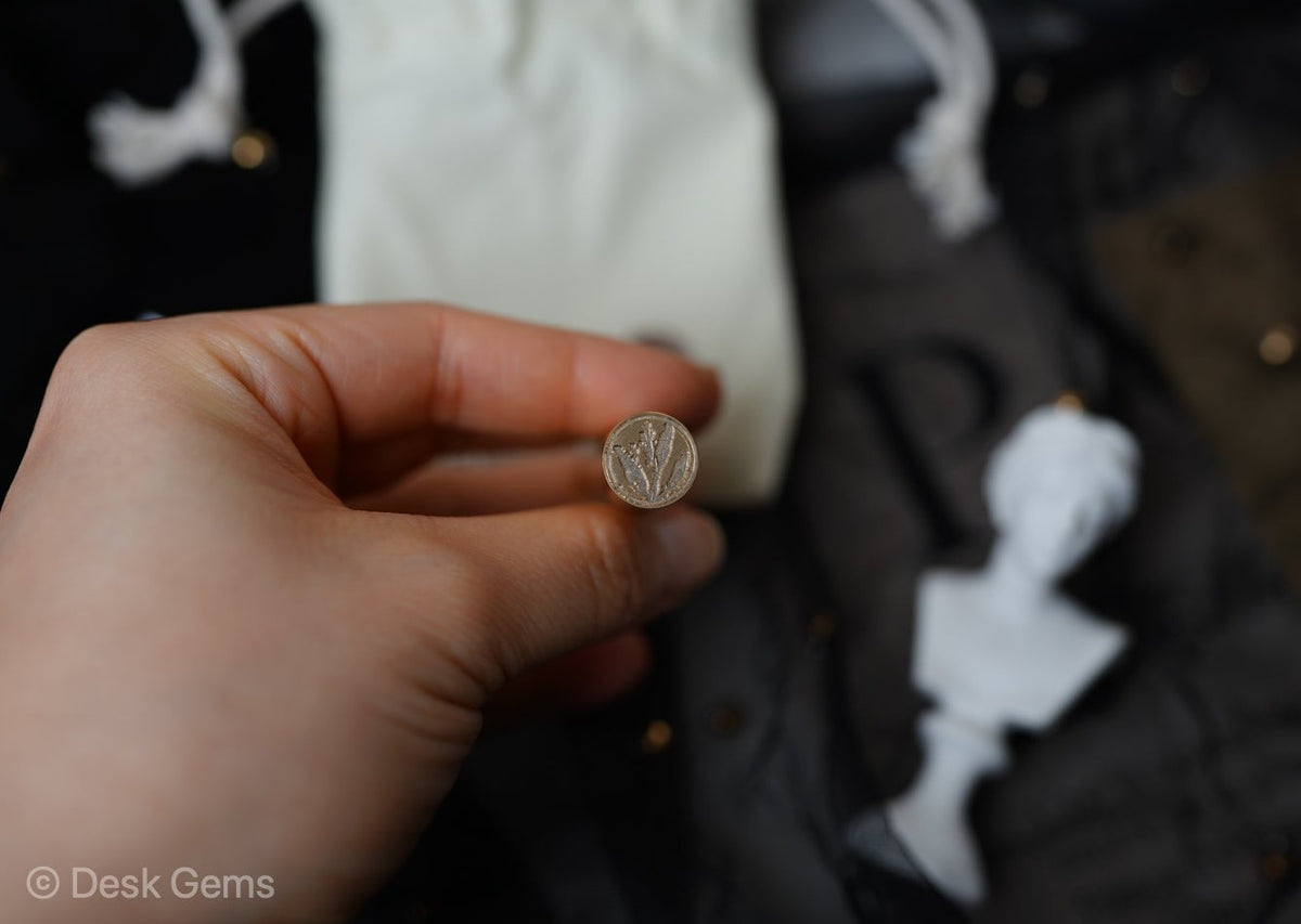 LCN Dual-Tip Brass Wax Seal Stamp - Leaf 