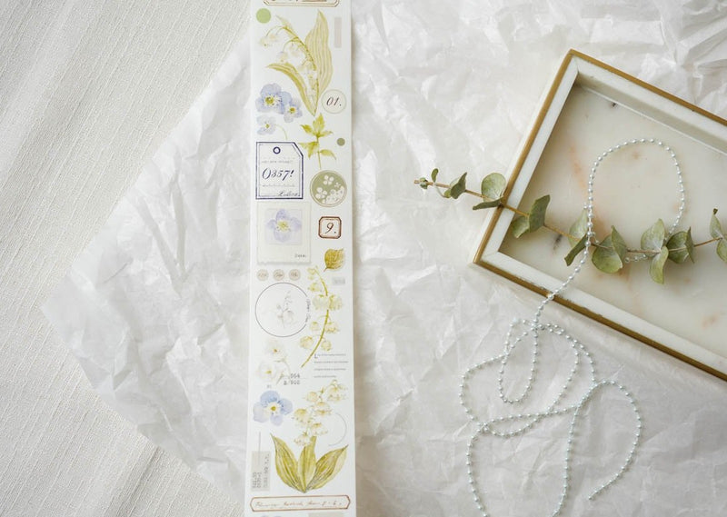 Freckles Tea Leaf Series Washi Tape - Lily of the Valley 