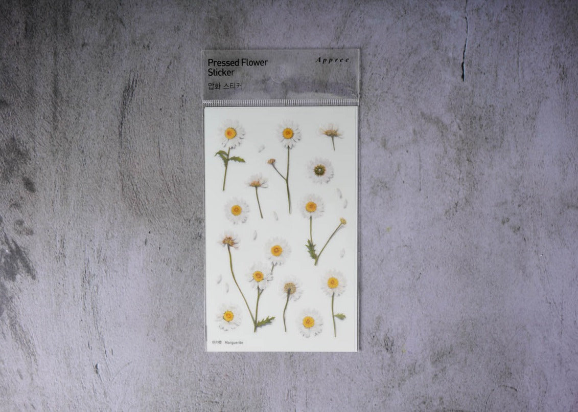 Appree Pressed Flower Stickers - Marguerite