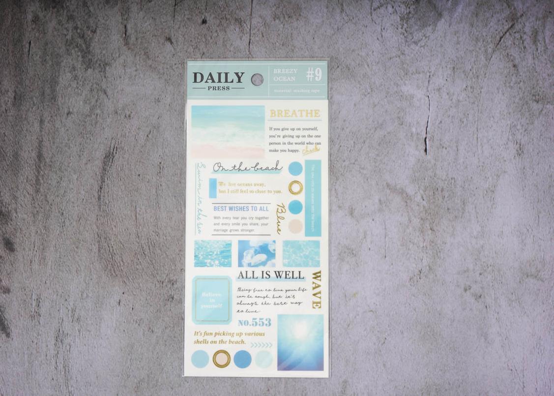 Mind Wave Daily Press Stickers - Breezy Ocean