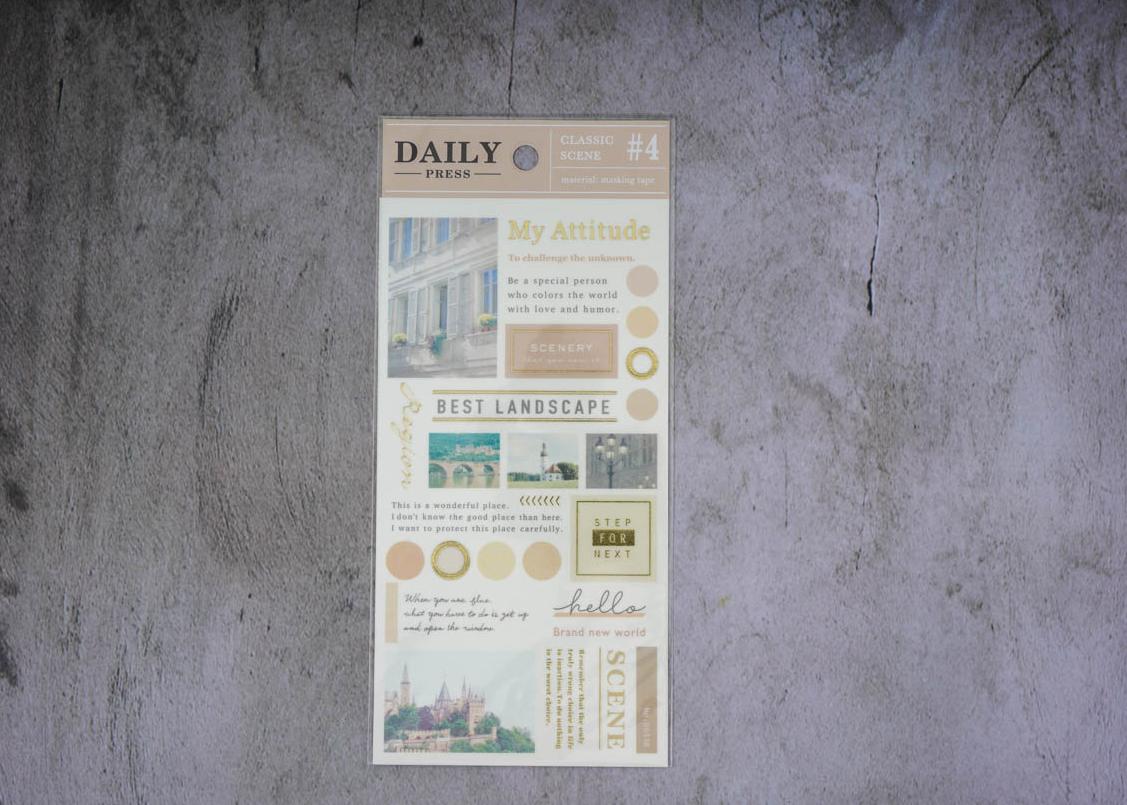 Mind Wave Daily Press Stickers - Classic Scene