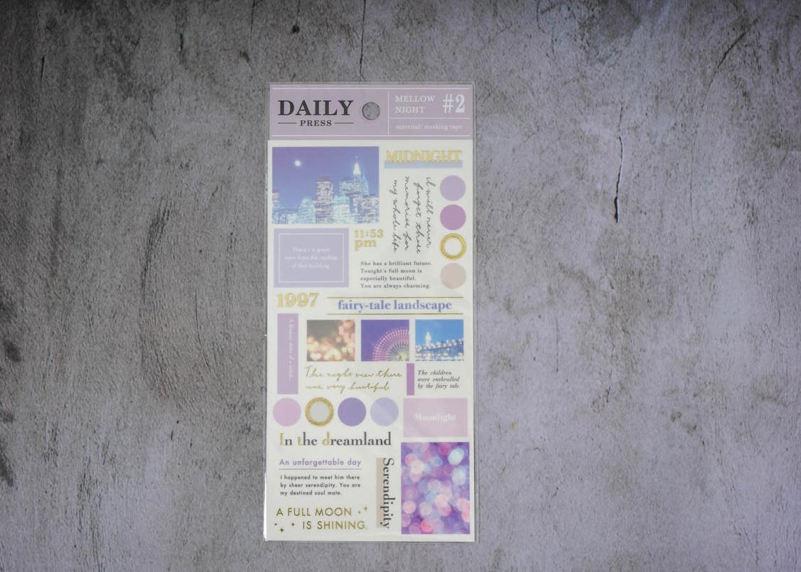 Mind Wave Daily Press Stickers - Mellow Night