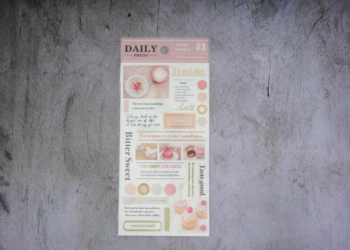 Mind Wave Daily Press Stickers - Merry Sweets