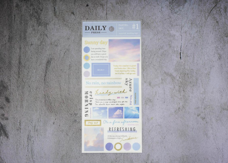 Mind Wave Daily Press Stickers - Pastel Sky