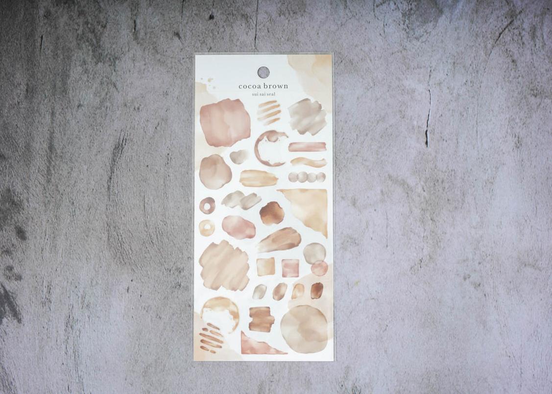 Mind Wave Watercolor Seals - Brown