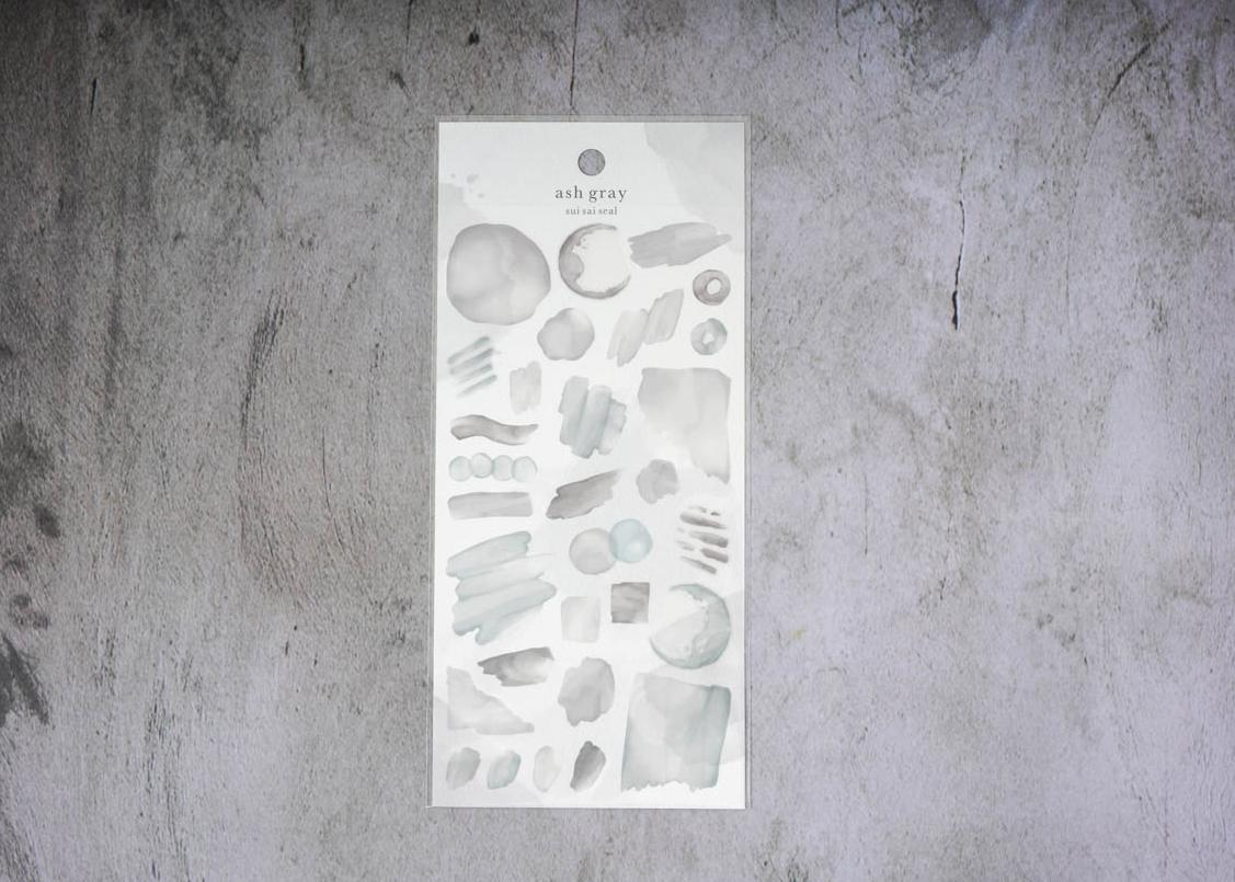Mind Wave Watercolor Seals - Gray