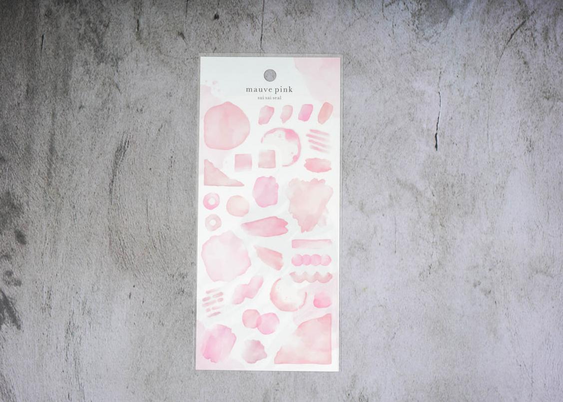 Mind Wave Watercolor Seals - Pink