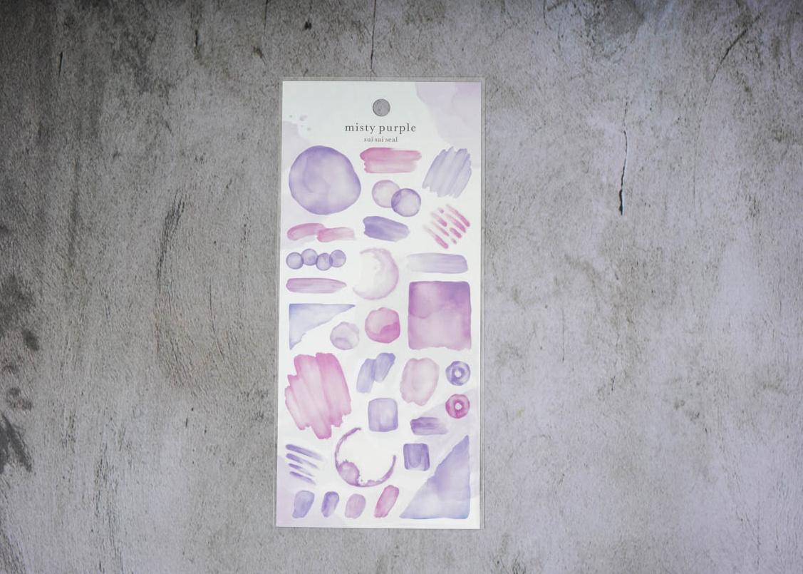 Mind Wave Watercolor Seals - Purple