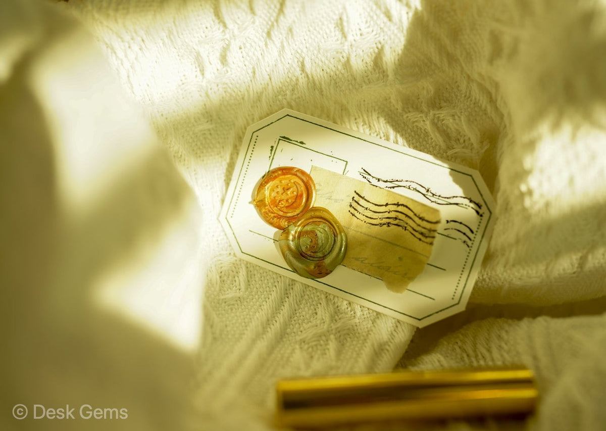 LCN Dual-Tip Brass Wax Seal Stamp - Moon 