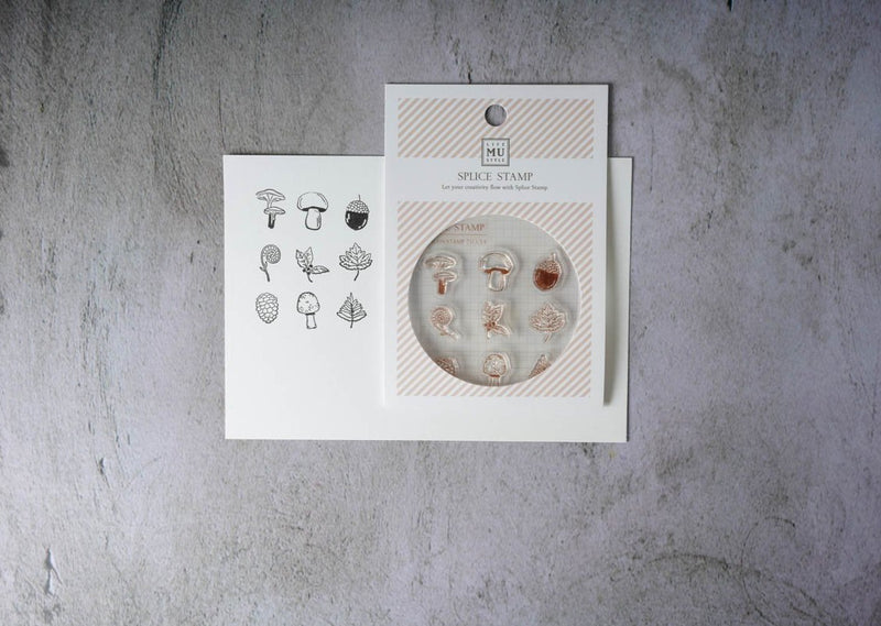 MU Splice Clear Stamps - Mushroom and Acorn - No. 14