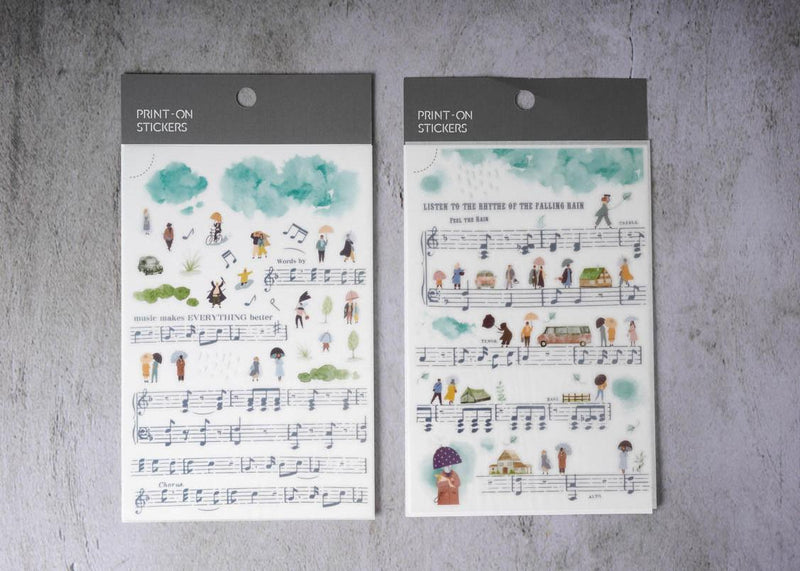 MU Print-on Stickers - Musical Notes - No. 078
