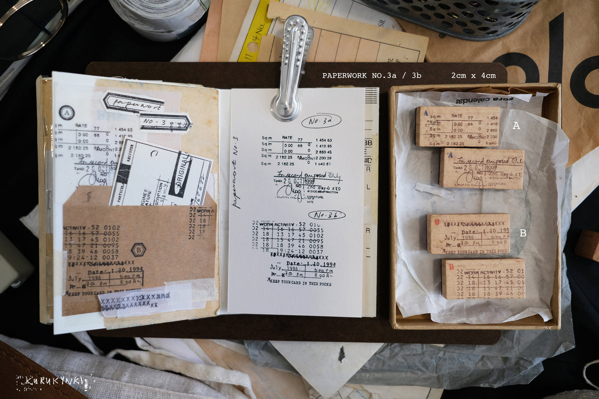 Kurukynki Paperwork Rubber Stamp Set - No. 3 