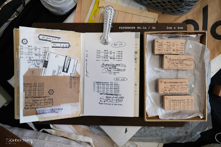Kurukynki Paperwork Rubber Stamp Set - No. 3 