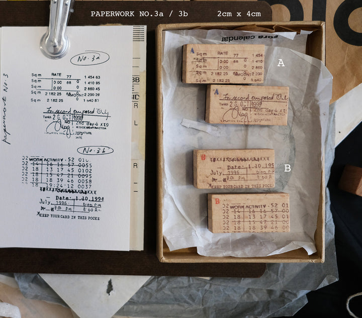 Kurukynki Paperwork Rubber Stamp Set - No. 3
