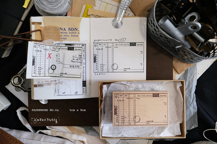Kurukynki Paperwork Rubber Stamp - No. 6 a