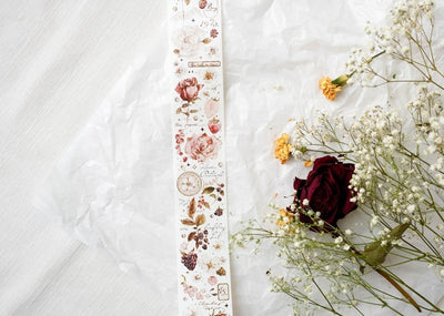 Freckles Tea Petal Series Washi Tape - Roses and Berries 