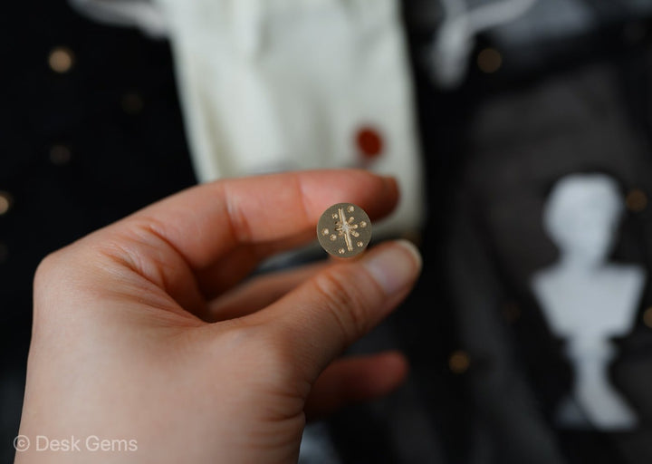 LCN Dual-Tip Brass Wax Seal Stamp - Star 