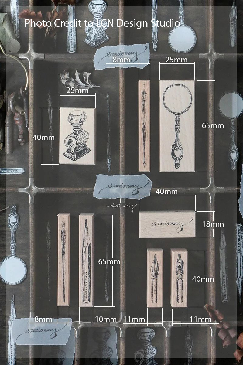 LCN Stationery Rubber Stamp Set - Vol.3