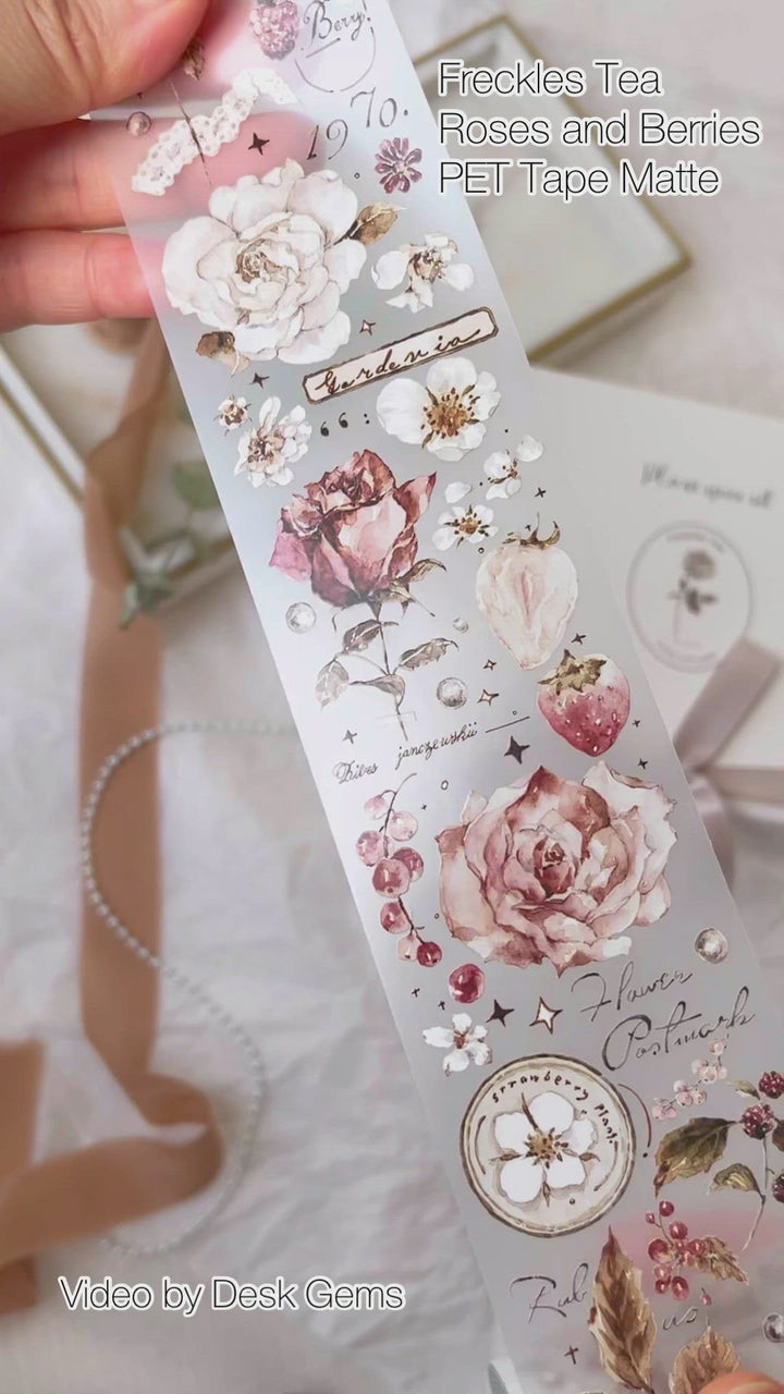 Freckles Tea Petal Series Tape - Roses and Berries