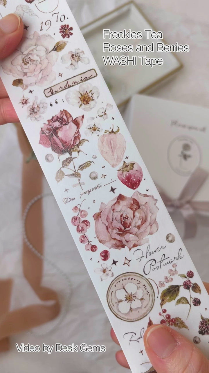 Freckles Tea Petal Series Tape - Roses and Berries