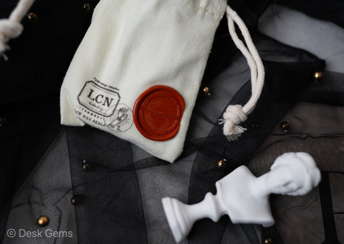 LCN Wood Handle Wax Seal Stamp - Half &amp; Half