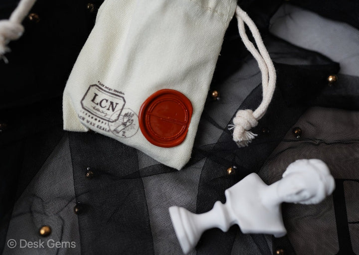 LCN Wood Handle Wax Seal Stamp - Half &amp; Half