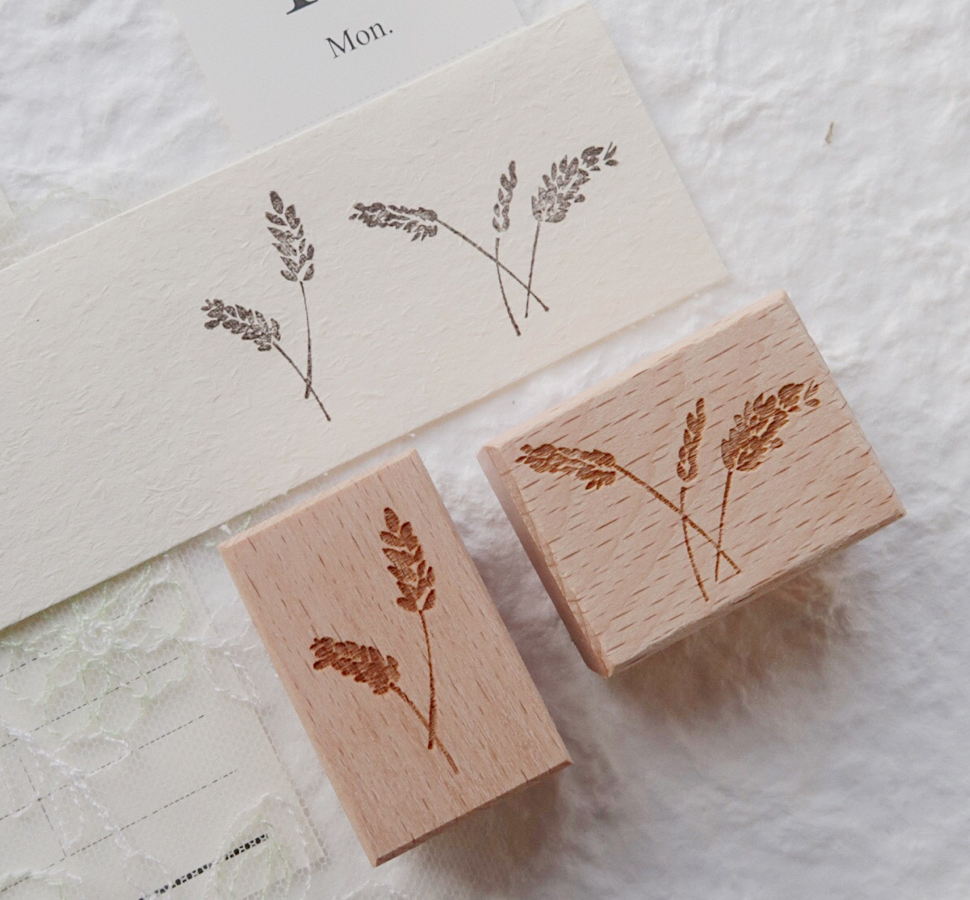 Sue Sauce Classic Rubber Stamp Set - Ear of Wheat 