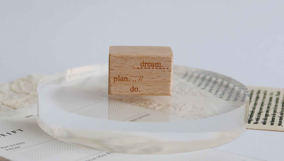Sue Sauce Rubber Stamp - English Words - Dream Plan Do