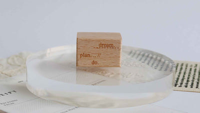 Sue Sauce Rubber Stamp - English Words - Dream Plan Do