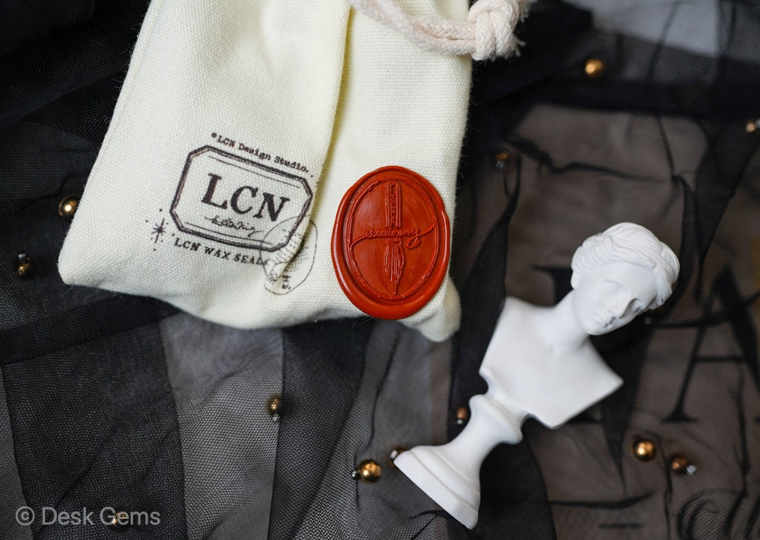 LCN Wood Handle Wax Seal Stamp - Stationery 