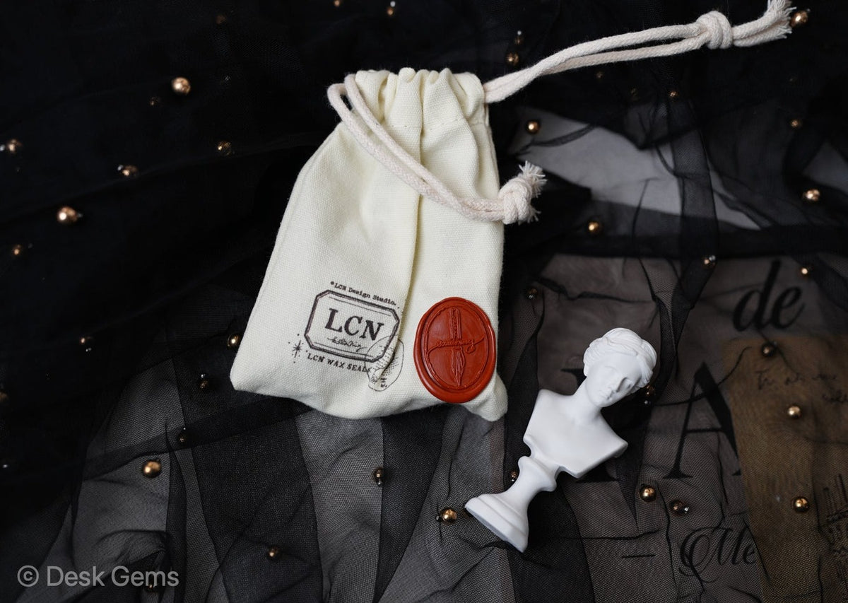 LCN Wood Handle Wax Seal Stamp - Stationery 